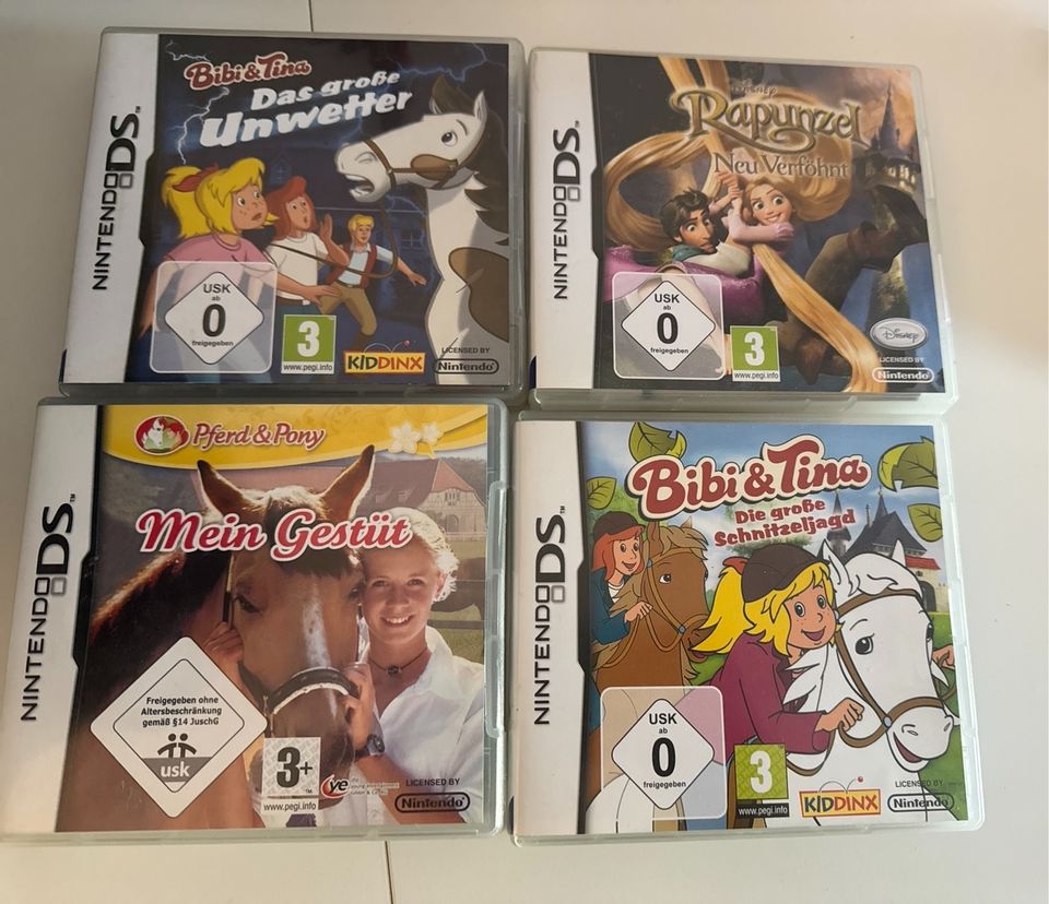 4 Spiele Nintendo DS Bibi, Rapunzel, mein Gestüt DS spiele, spiel in Hamburg