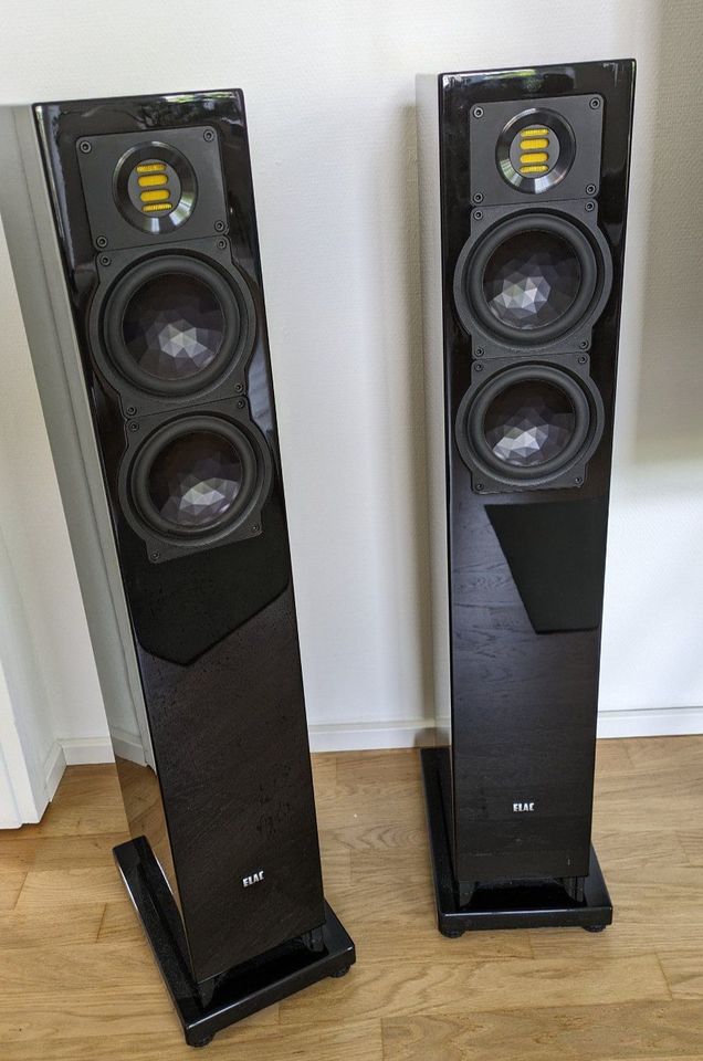 2 x ELAC FS 247.3 Lautsprecher schwarz hochglänzend in Dresden