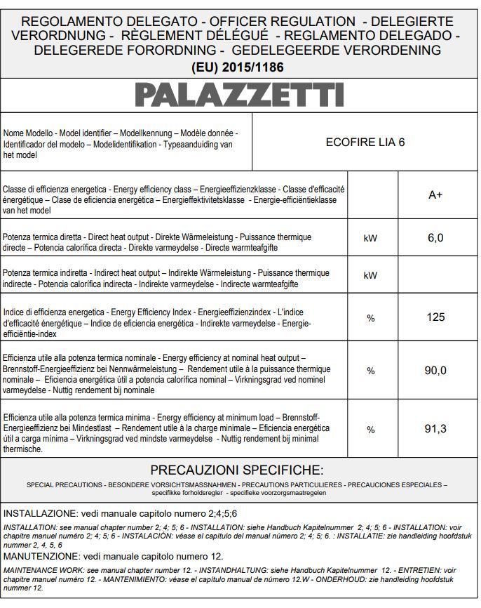 Pelletofen Palazzetti Lia Schwarz 2,9-8 kW in Witten