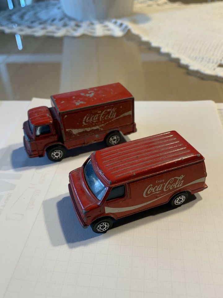 Zwei alte Modellautos-CORGI-JuniorsU.S.Van Werbung Coca Cola 1:43 in Berg