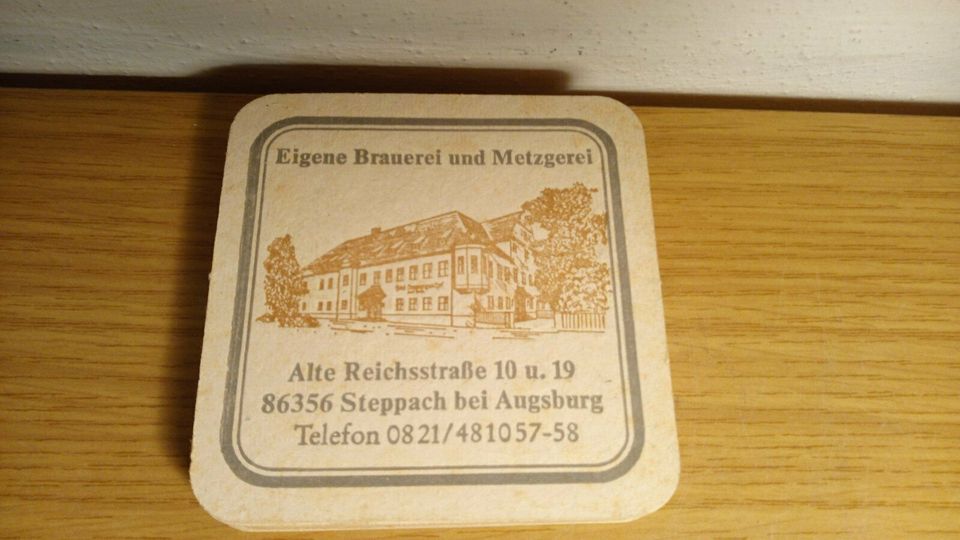 Steppach Reichsadlerbräu Bierdeckel Augsburg in Dillingen (Donau)