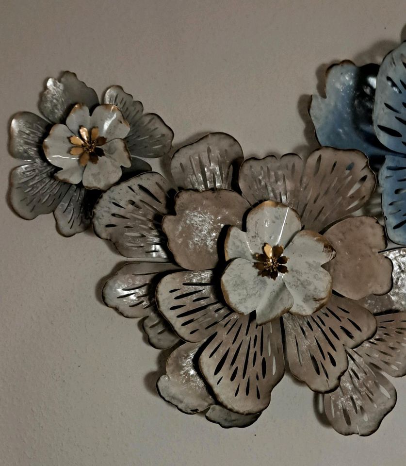 Wanddeko Metallbild 3d Blume in Kempen