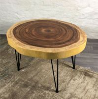 Couchtisch Baumscheibe Akazie Massivholz rund NEU ca. 90cm Sachsen - Chemnitz Vorschau