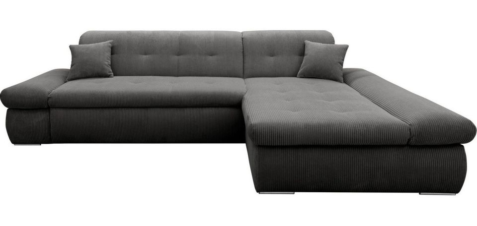 Ecksofa Cord Grau ★ 300x172cm Schlaffunktion Cordsofa Schlafsofa in Köln