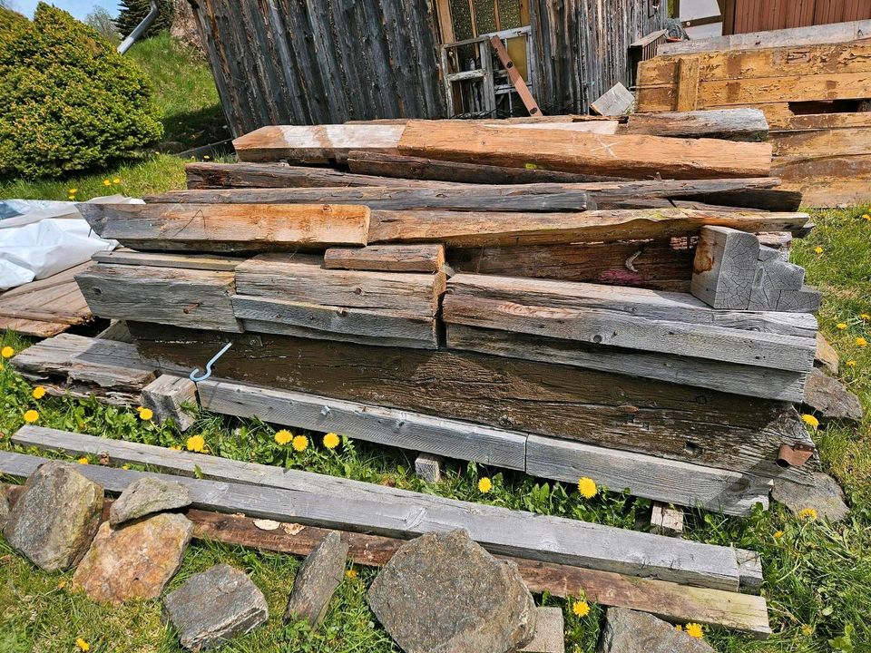 antik Holz Balken Fachwerk 300 - 400 J. alt  Baumaterial Abriß in Breitenbrunn