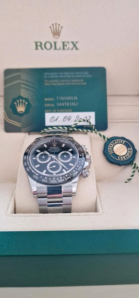 Rolex Daytona Stahl schwarzes Ziffernblatt neu in Darmstadt