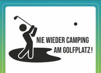 Aufkleber  "Nie wieder Camping am Golfplatz!" | 55cm - Wohnwagen Sachsen - Chemnitz Vorschau
