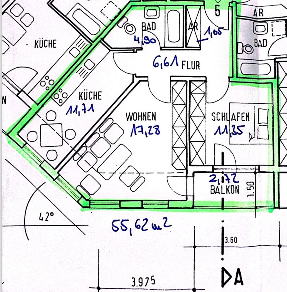 2 Zimmer Wohnung in Söhrewald/ Wellerode 55,6 m2 mit Balkon in Kassel