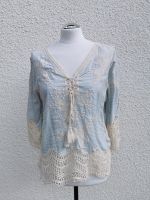 New Look Shirt Bluse 3/4 Arm Spitze blau beige Gr.M Bayern - Ebermannstadt Vorschau