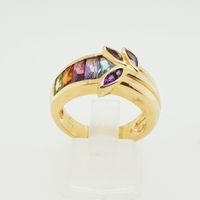 Gold Ring 750/18kt Gr.56 Regenbogen Zirkonia Goldschmuck Edel Kiel - Mitte Vorschau