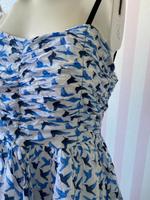 Zara TRF S 36 blau Baumwolle Vogel Kolibri gerafft Mini Kleid Nordrhein-Westfalen - Bad Salzuflen Vorschau