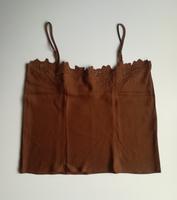 Damen Top Träger-Top von H&M Gr. 40 braun Satin Stickerei NEU! Brandenburg - Putlitz Vorschau