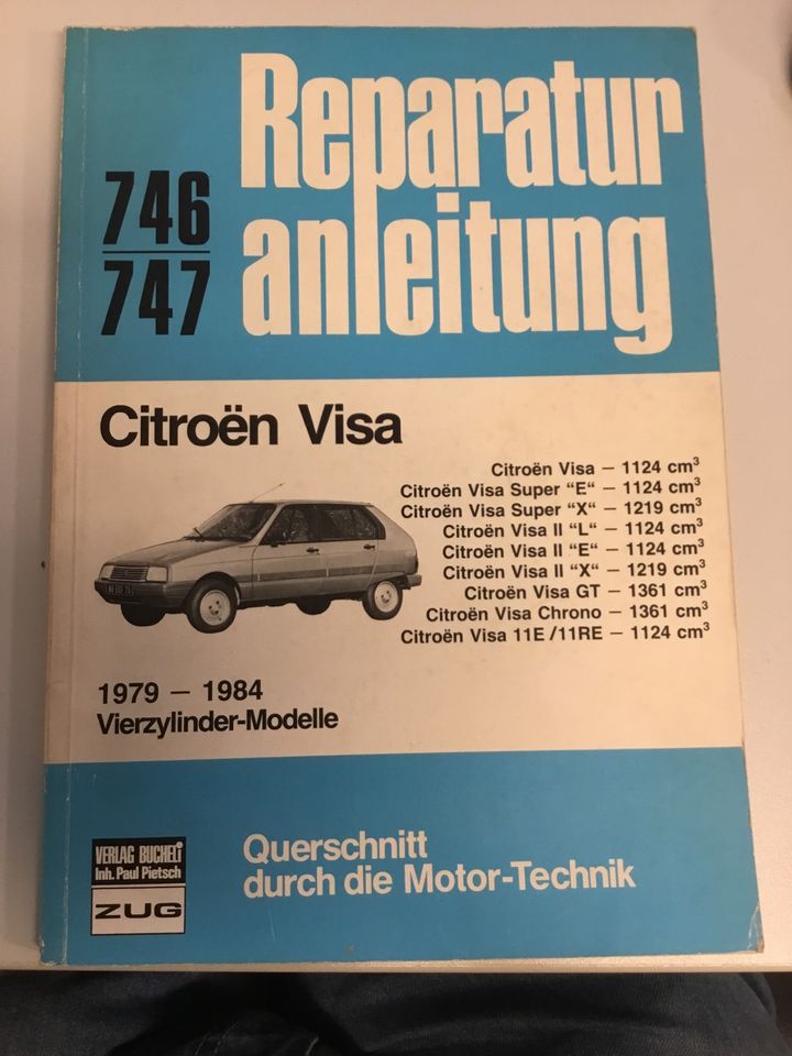 Citroën Visa Reparatur Anleitung 746 747 Vierzylinder Citroen in Bergkamen