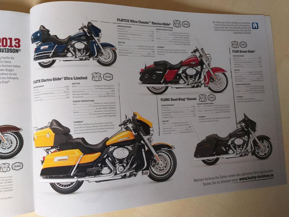 HARLEY-DAVIDSON 2013 Katalog + Preise # 110 deutsch NEU !! in Heimsheim