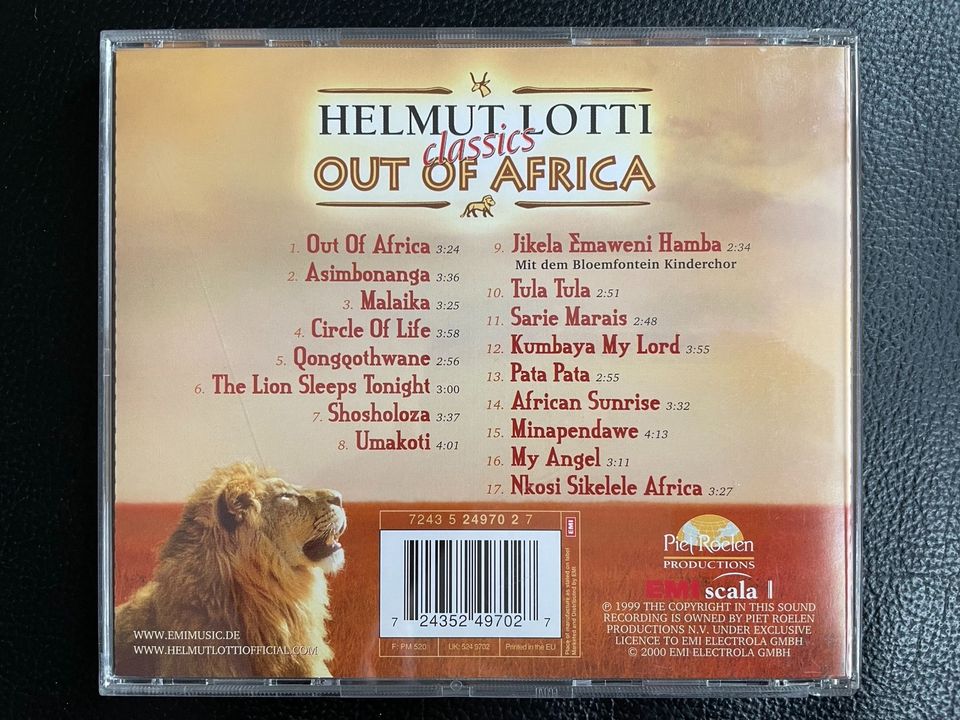 Helmut Lotti „Out of Africa“ Musik-CD in Backnang