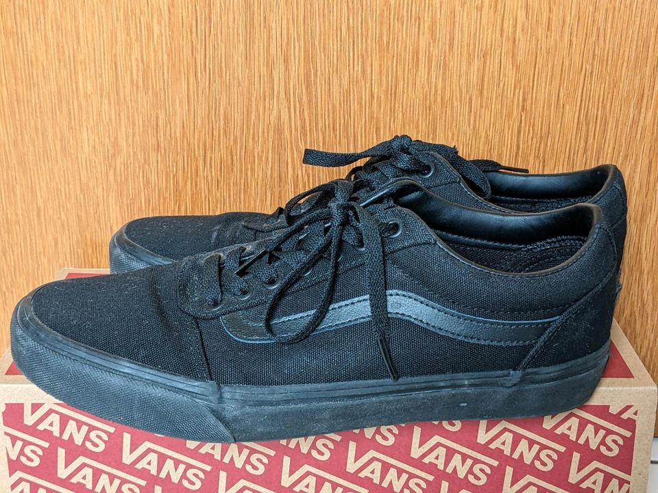 Neuwertige schwarze Vans Sneaker Schuhe Gr. 43 (10) in Kirchheimbolanden