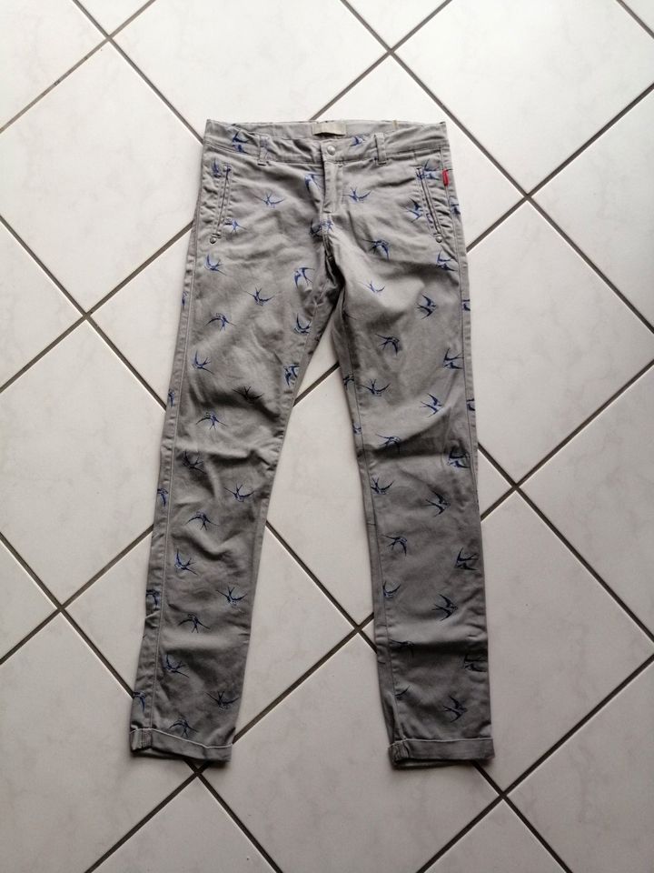 Name it Mädchen Hose Jeanshose 158 grau Schwalben-Motiv wNEU in Durbach