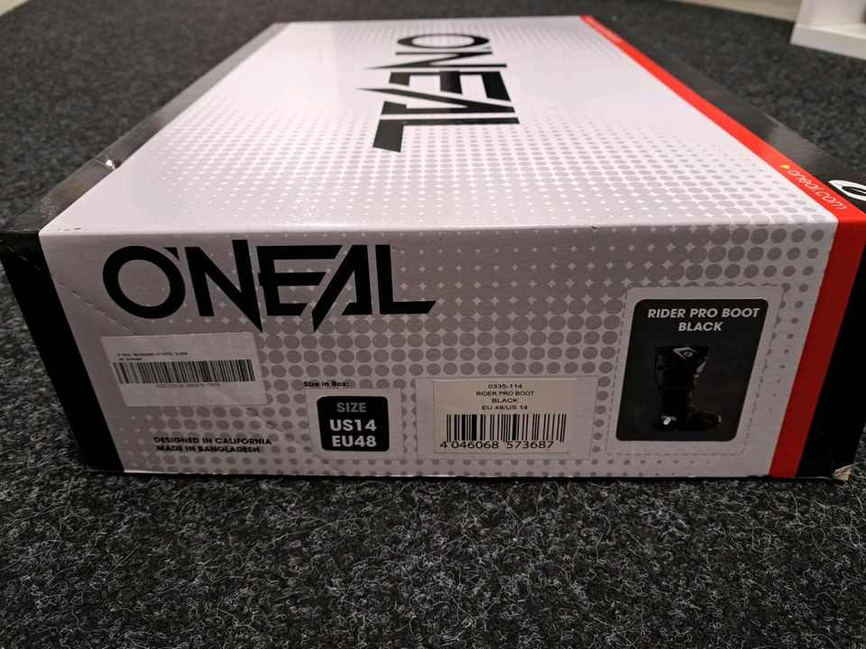 ONEAL Rider Pro Boot 48 Enduro Motorrad Cross Supermoto Schuhe in Oelde