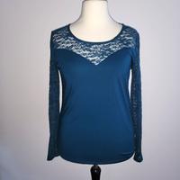Shirt mit Spitze Gr 42 44 Top Oberteil Tunika Petrol Hannover - Kirchrode-Bemerode-Wülferode Vorschau