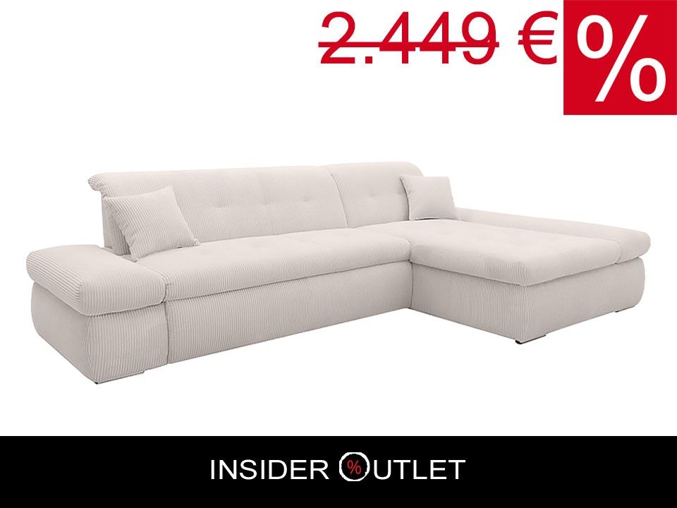 Ecksofa Cord Beige 300x172cm Schlaffunktion Cordsofa Schlafsofa in Köln