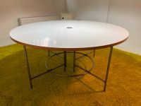 Runder Tisch, weiß+metallisch, 160cm, Design Egon Eiermann Hamburg-Mitte - Hamburg Neustadt Vorschau