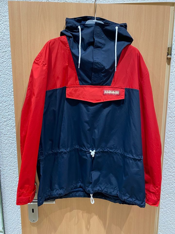 Napapijri Windbreaker NEU Loose Fit Gr. L Polyester Rot Blau in Werder (Havel)