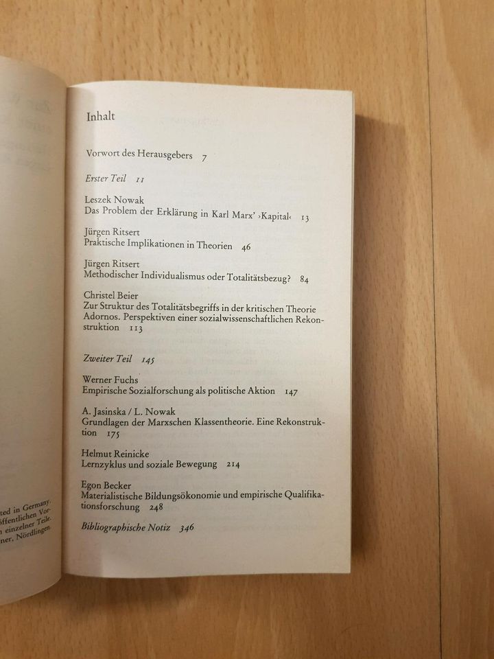 Jürgen Ritsert Wissenschaftslogik kritischeSoziologie Buch Bücher in Frankfurt am Main