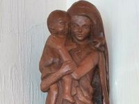 Holz, Figur, Madonna,  Vintage, Figur auf Sockel, Handarbeit Wandsbek - Hamburg Bramfeld Vorschau