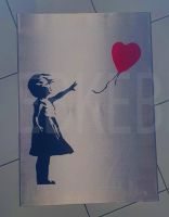 Banksy Bild Keilrahmen GIRL WITH THE BALLON seidiger Stoff Berlin - Schöneberg Vorschau