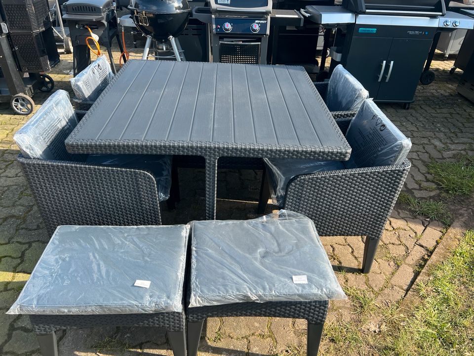 ☀️Gartenmöbel Set Keter Columbia 1Tisch,4Sessel,4Hocker Neu in Hemslingen