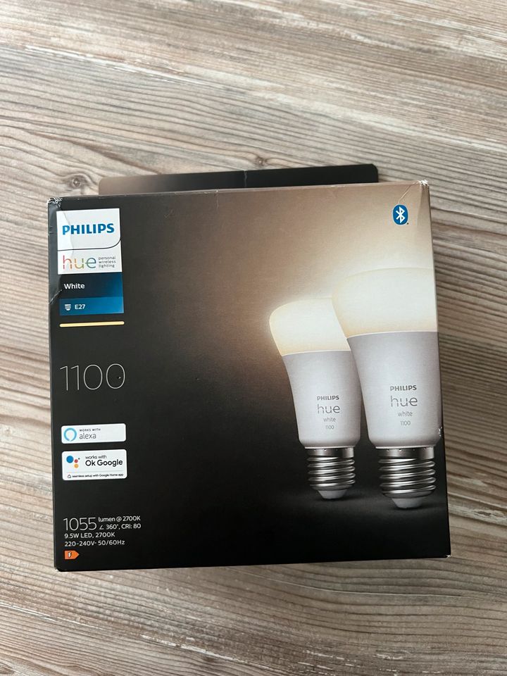 Phillips hue White Ambiance E27 LED Leuchten 2x1100 in Köln