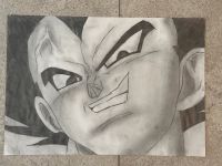 Dragonball Vegeta Bild Graphit Unikat selber gemalt DIN A3 Groß Berlin - Treptow Vorschau