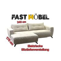 NEU ! Ecksofa COSTA CORD Hellbeige ! Elekt. Sitztiefenverstellung Nordrhein-Westfalen - Löhne Vorschau