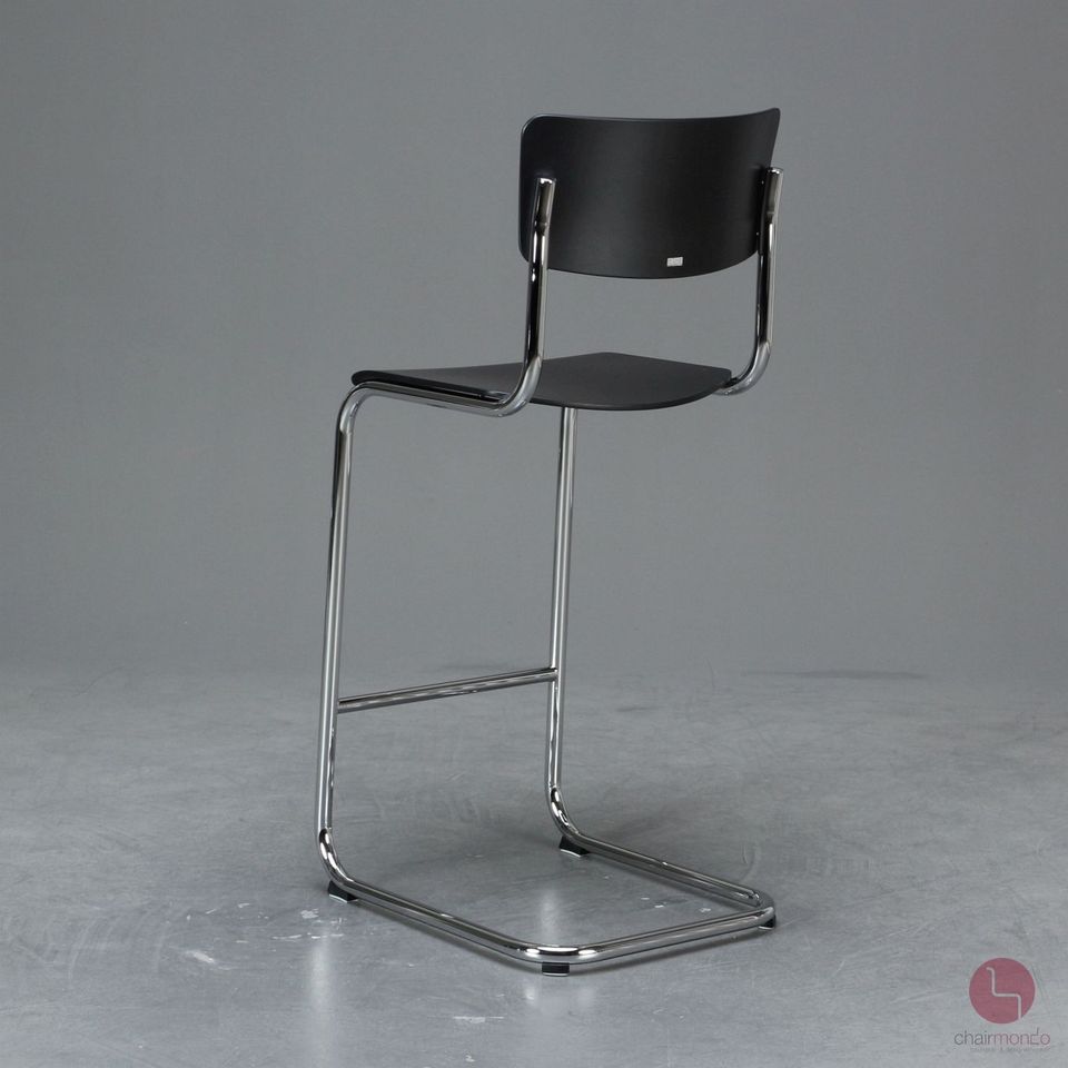 Thonet S43 H Barhocker Freischwinger Schwarz Bauhaus Barstuhl in Würzburg