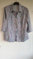 Damen Bluse, Größe 48, Oberteil, blau, rot, weiß, geblümt, Choice Niedersachsen - Steinfeld Vorschau