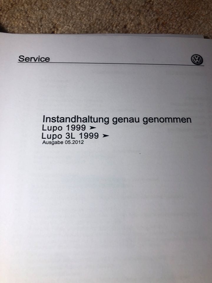 VW Lupo Reparaturleitfaden Typ 6X in Ilmtal