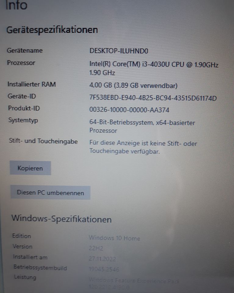 ASUS K451LA-WX161D l 14,1 Zoll I 4GB RAM l Intel i3 l Windows 10 in Leverkusen