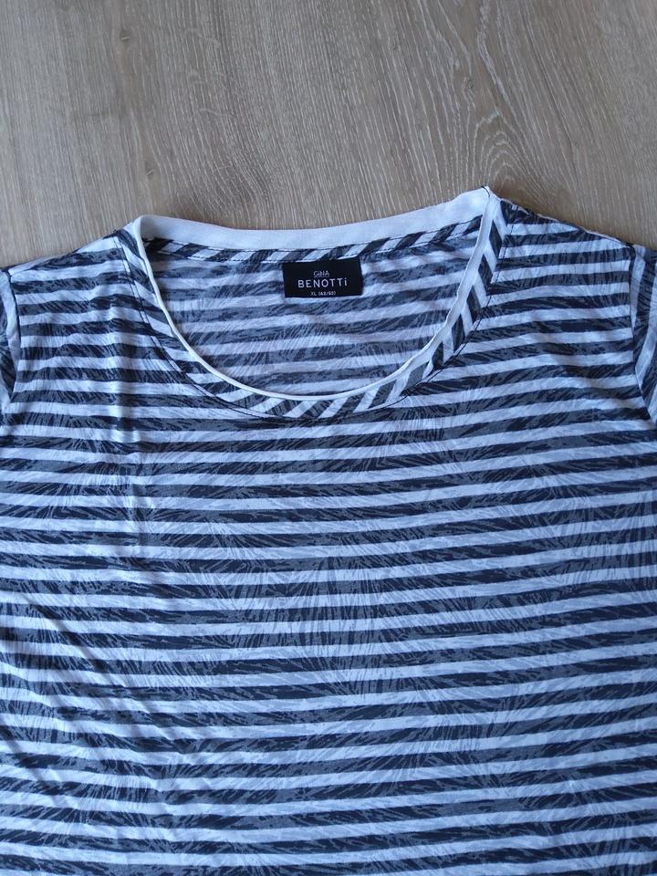 T-Shirt Gr. XL (48/50), schwarz/weiß gestreift, Gina Benotti,  NE in Ense
