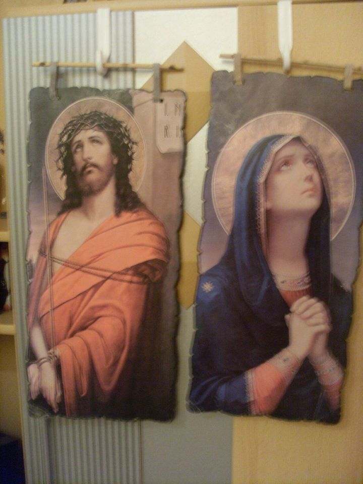 Heilige Bilder Wünderschön Jesus und Maria "Greek- Papyrus in Sigmaringen