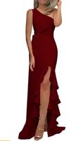 A Linie Rüschenkleid Cocktailkleid Damen One-Shoulder Kleid Thüringen - Suhl Vorschau