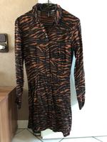 Braun schwarzes Kleid Animalprint von H&M divided Größe 38 Hessen - Trebur Vorschau