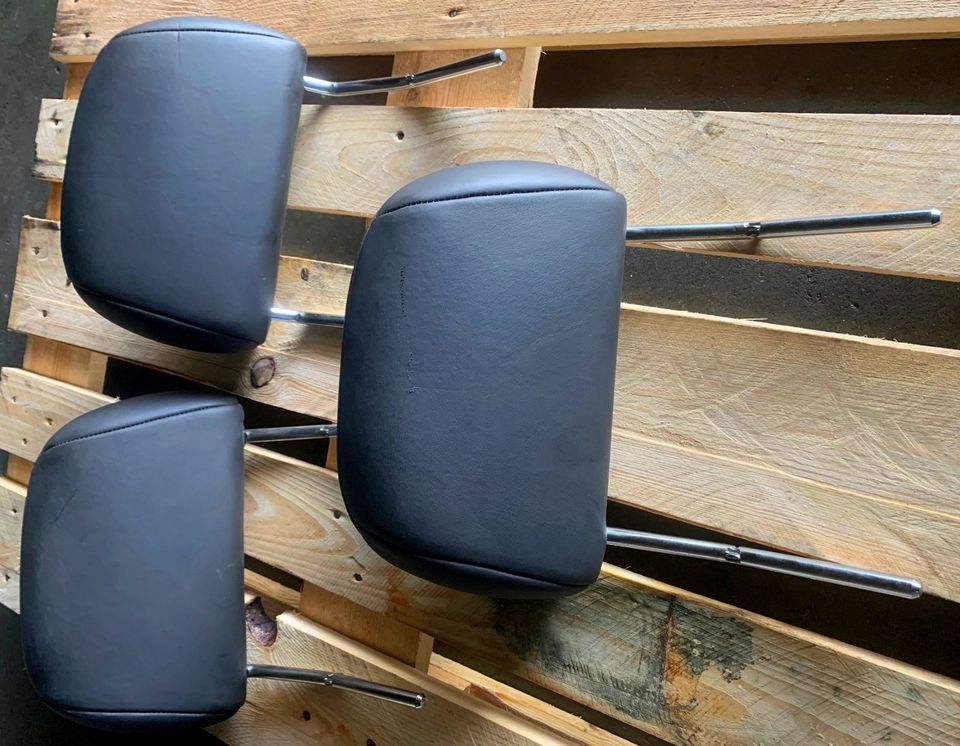 3 Stk. Kopfstützen Hinten Echtleder in grau Opel Omega B in 