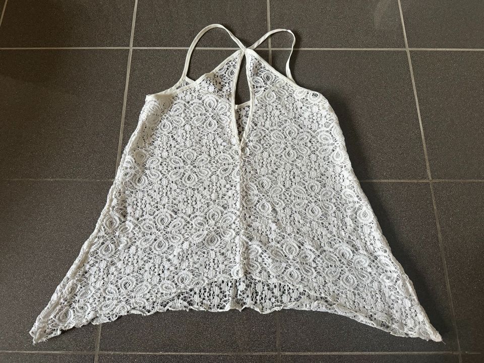 Hollister Top, Spitze, Trägertop, weiß, XS, 34 in Herne