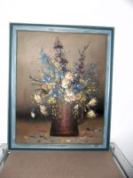 Ölgemälde Bild Stilleben Blumenstrauß in Vase Vintage, signiert Schleswig-Holstein - Neumünster Vorschau