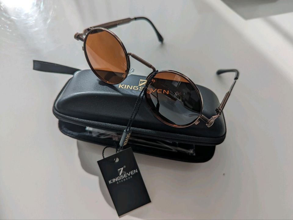 KingSeven Polarisierte Sonnenbrille Vintage Designer rund in Berlin