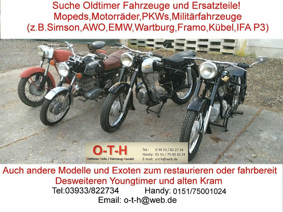 Oldtimer, Youngtimer, Militär Fahrz. Teile/Zubehör Beiwagen O-T-H in Genthin