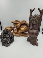 Konvolut Asiatika Happy Buddha Figuren aus Holz Baden-Württemberg - Ulm Vorschau