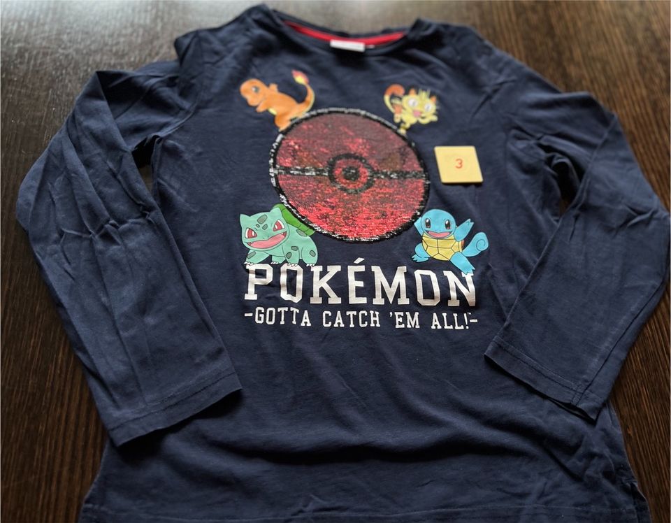 Top!❤️ 134 140 Pokémon Hoodie Kaputzenpullover Shirt Langarmshirt in Hamburg