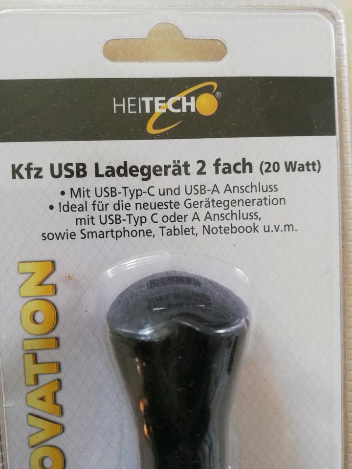 HEITECH Kfz USB Ladekabel 2 fach 20 Watt in Herzberg/Elster