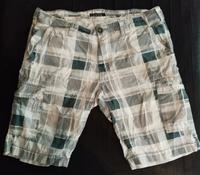 Herren Cargo Bermuda W36  Weiß Grün  Grau Kariert - Sommer Shorts Nordrhein-Westfalen - Bönen Vorschau